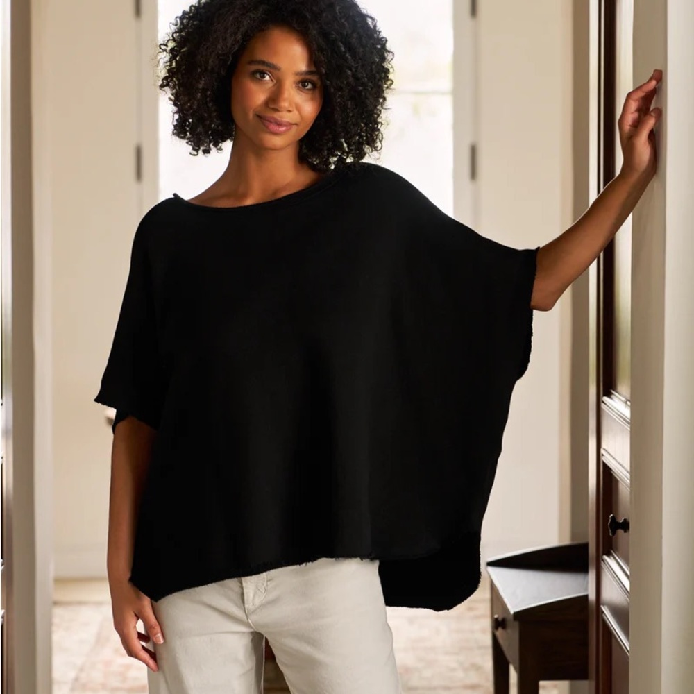 a new day Black Women's Capelet Blouse